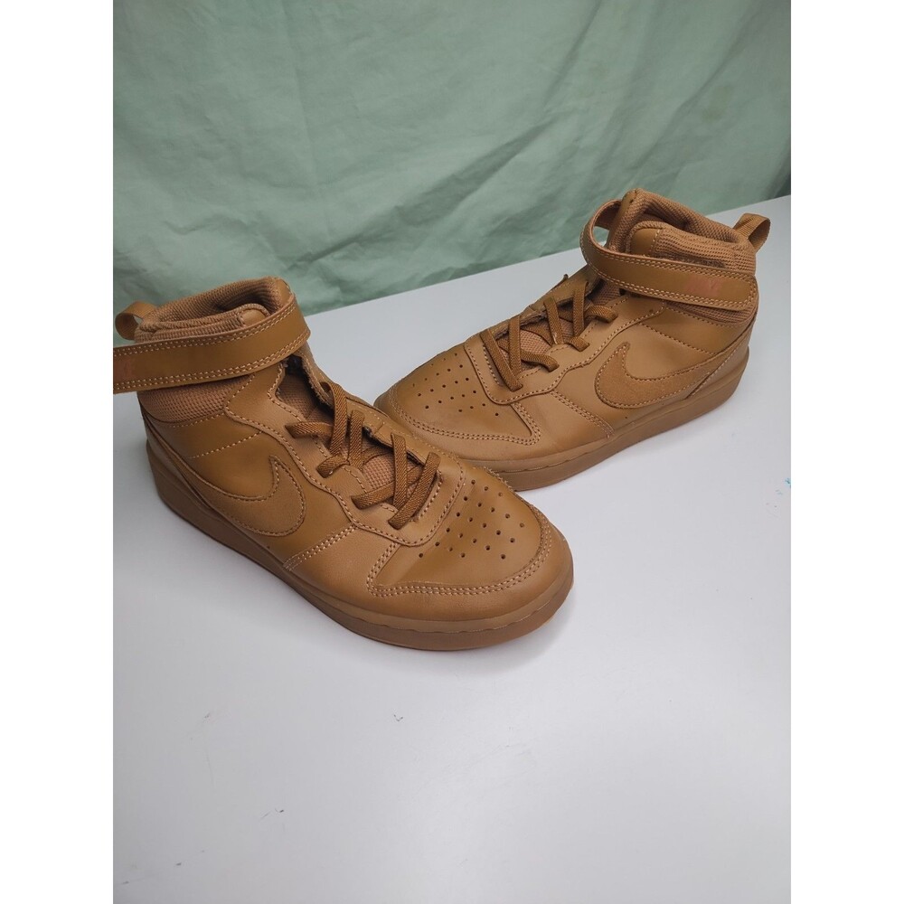 Size 3 Y - Nike Court Borough 2 Mid Wheat Shoes High tops / Shoe Lace